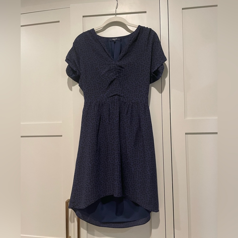 Madewell Silk Fable Dress Leaf Shade